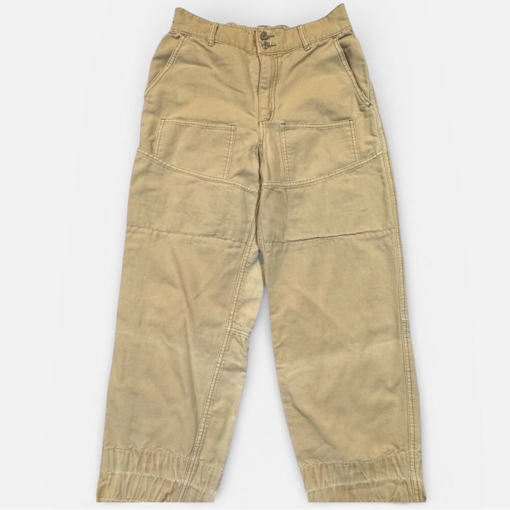 Cargo Joggers BDG Urban Outfitters M Tan Raw‎ Hem Distressed Streetwear